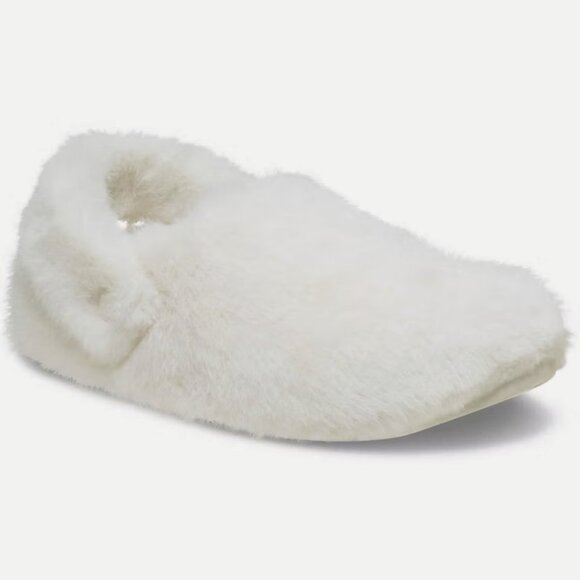 NEW CROCS Sizes 7-10 Women's Classic Cozzzy Luxe Slipper - Chalk - Picture 2 of 6